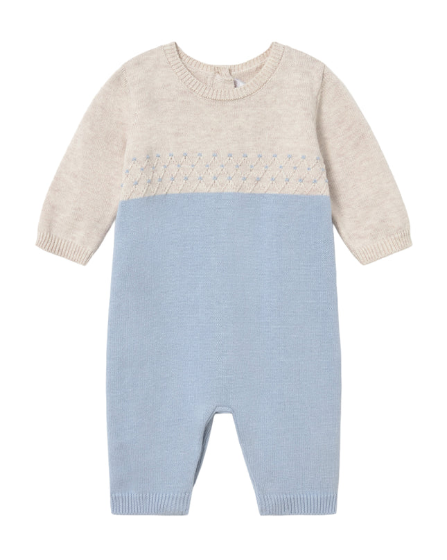 kids atelier mayoral Blue Knit Baby Romper