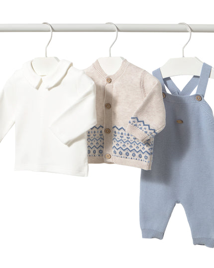 kids atelier mayoral Blue Geometric Knit Baby Ensemble