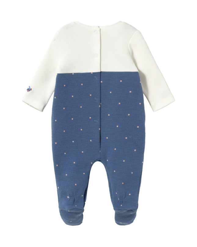 kids atelier mayoral Blueberry Baby Overall Set with Polka Dots