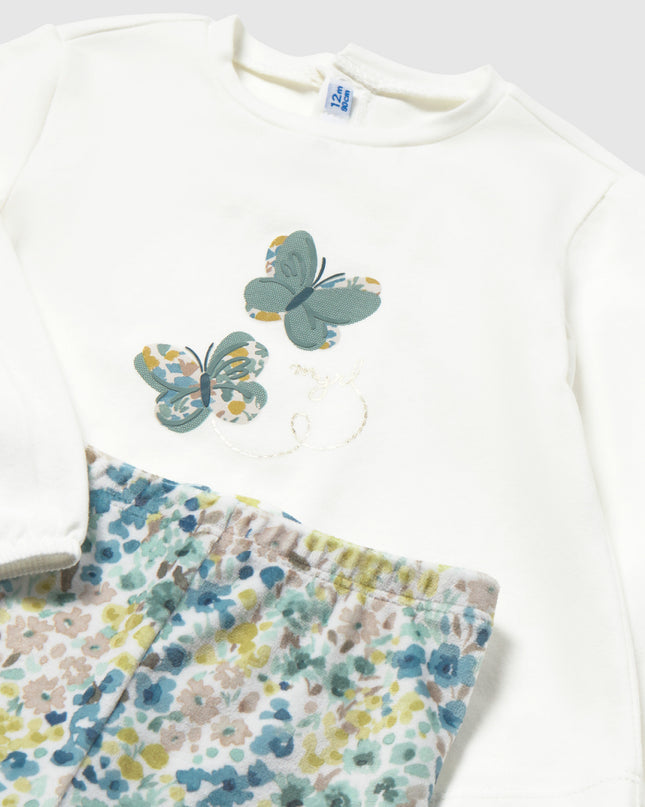 kids atelier mayoral Anise Butterfly Vest Outfit Set