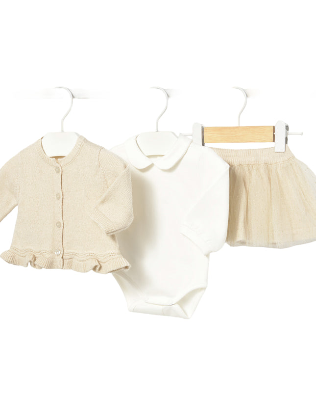 kids atelier mayoral Champagne Tulle Skirt Set