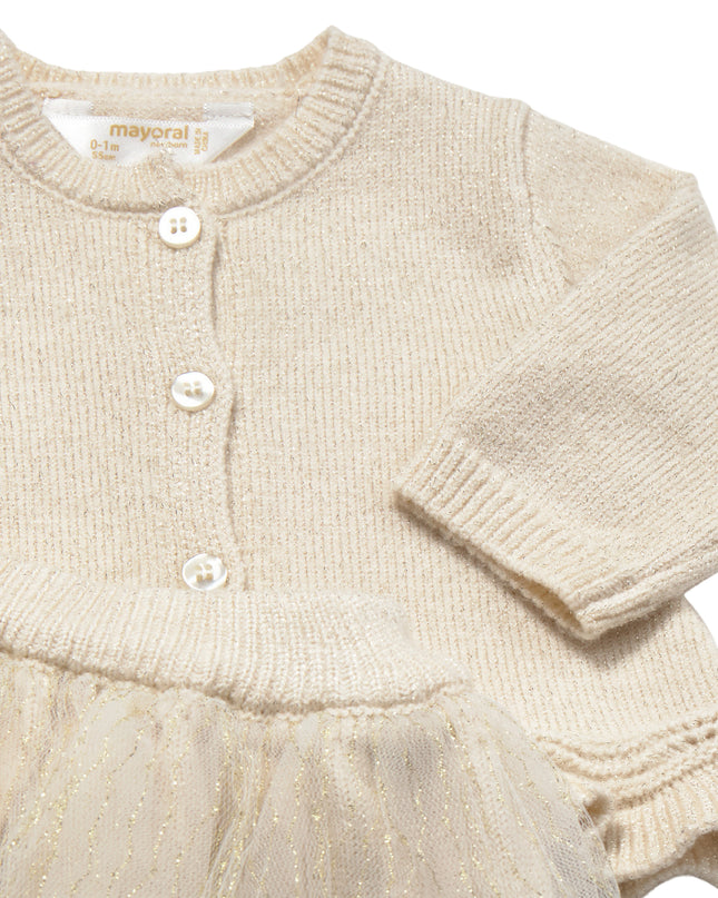 kids atelier mayoral Champagne Tulle Skirt Set