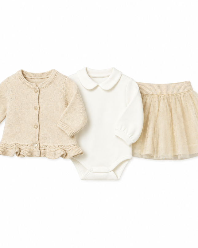 kids atelier mayoral Champagne Tulle Skirt Set