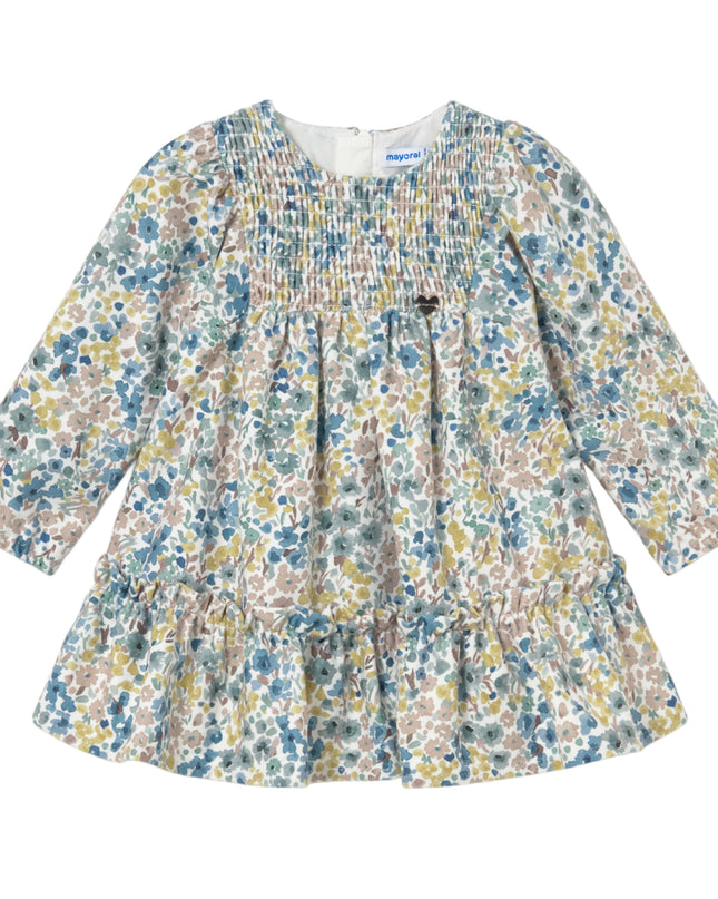 kids atelier mayoral Multicolor Floral Smocked Dress