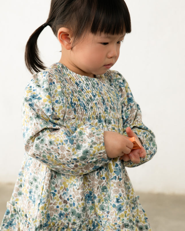 kids atelier mayoral Multicolor Floral Smocked Dress