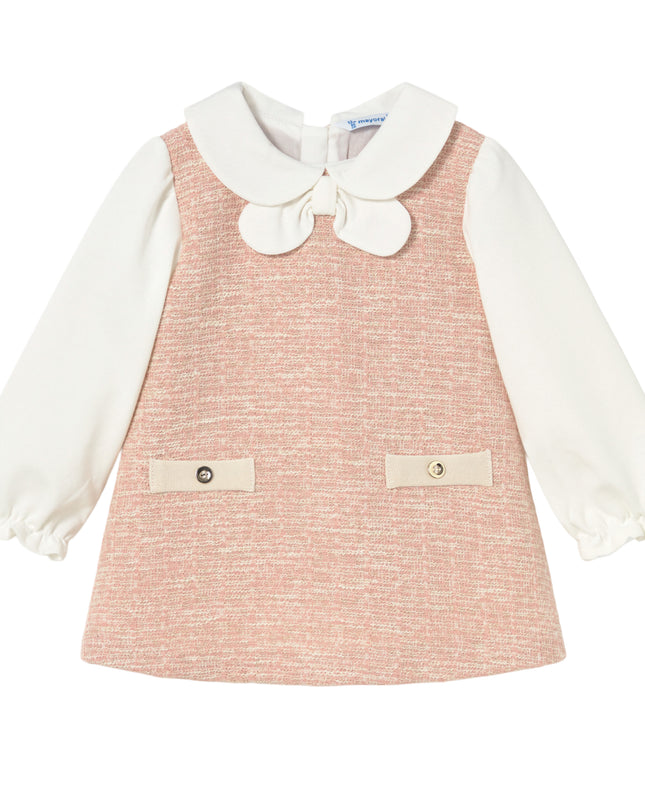 kids atelier mayoral Pink Textured Baby Dress
