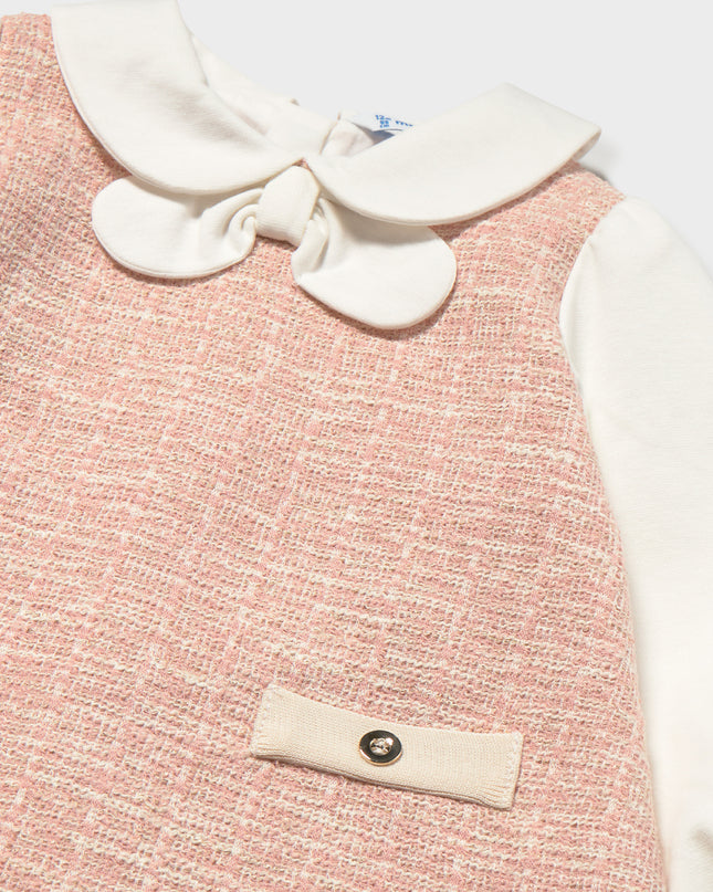 kids atelier mayoral Pink Textured Baby Dress