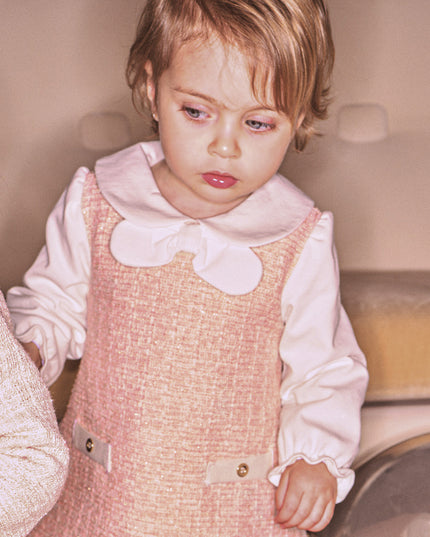 kids atelier mayoral Pink Textured Baby Dress