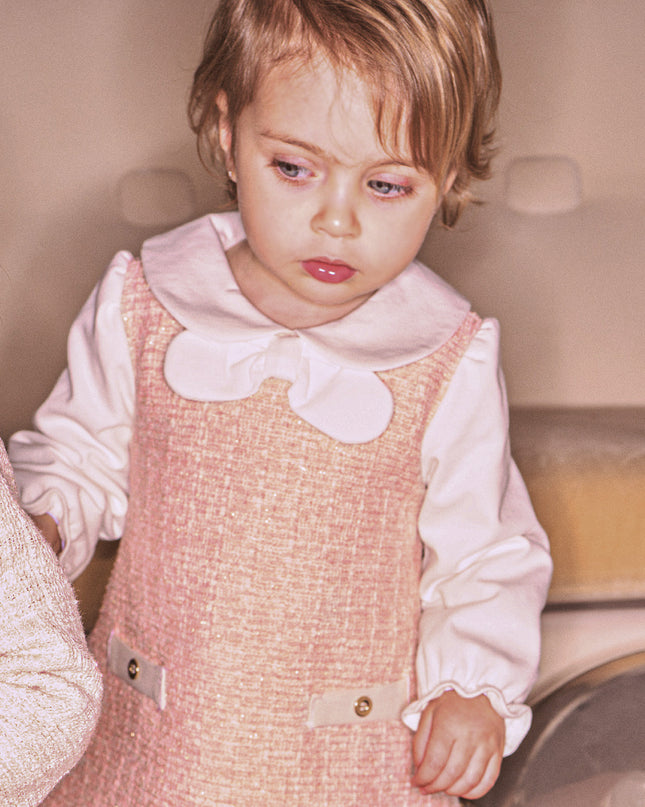 kids atelier mayoral Pink Textured Baby Dress