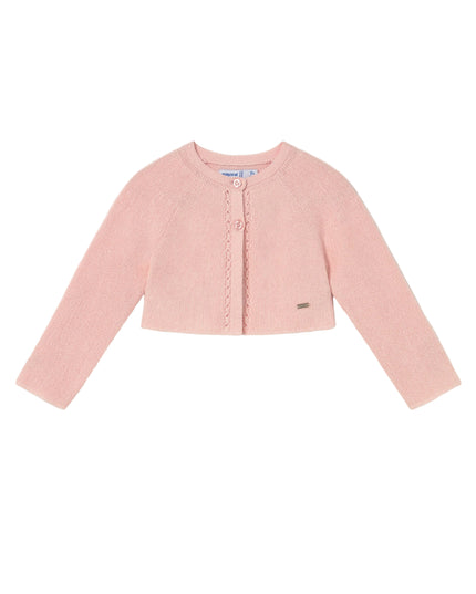 kids atelier mayoral Light Pink Baby Tricot Cardigan