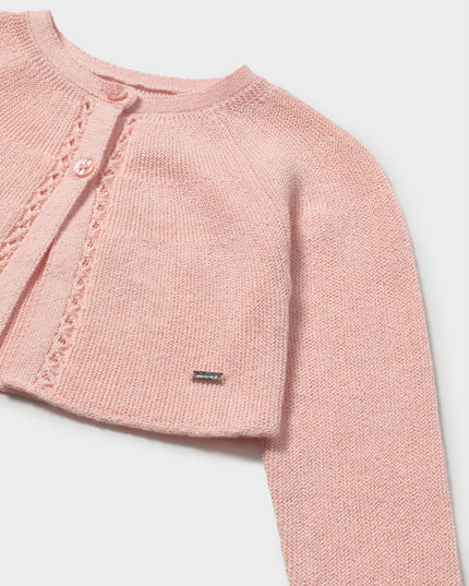kids atelier mayoral Light Pink Baby Tricot Cardigan