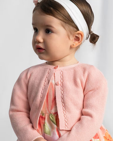 kids atelier mayoral Light Pink Baby Tricot Cardigan
