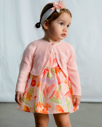 kids atelier mayoral Light Pink Baby Tricot Cardigan