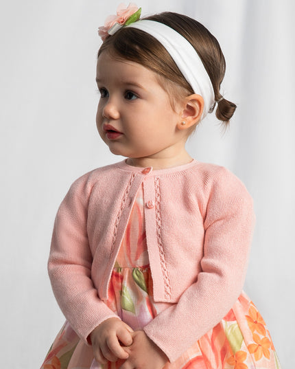 kids atelier mayoral Light Pink Baby Tricot Cardigan