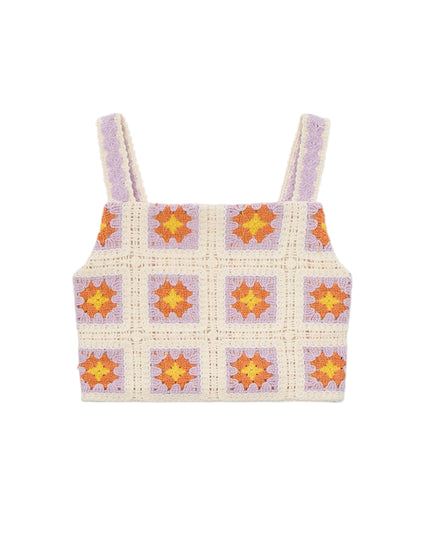 kids atelier mayoral Cream Crochet Top