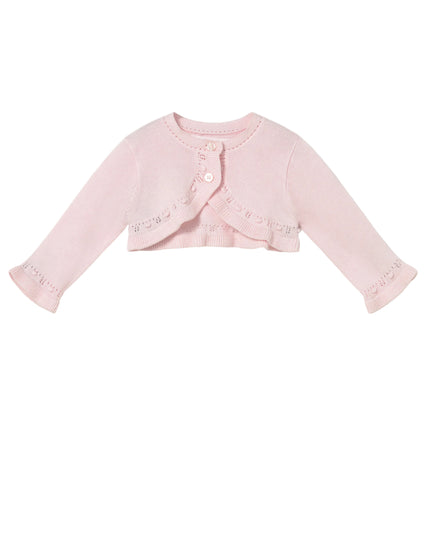 kids atelier mayoral Light Pink Knitted Baby Cardigan