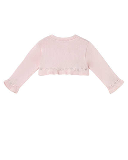 kids atelier mayoral Light Pink Knitted Baby Cardigan