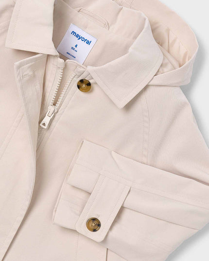 kids atelier mayoral Light Beige Hooded Windbreaker