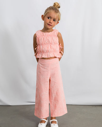 kids atelier mayoral Pink Lace Two‑Piece Outfit