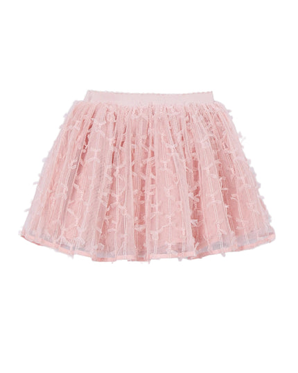 kids atelier mayoral Pink Tulle Skirt With Layered Texture
