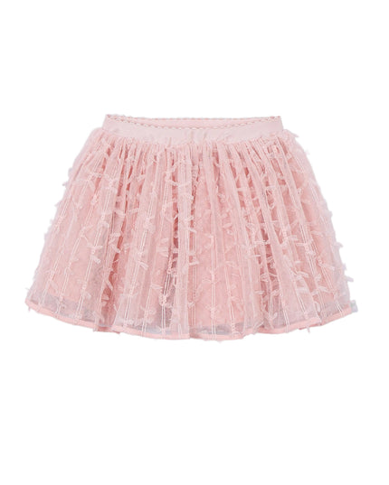 kids atelier mayoral Pink Tulle Skirt With Layered Texture