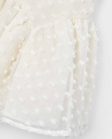 kids atelier mayoral White Plumeti dress