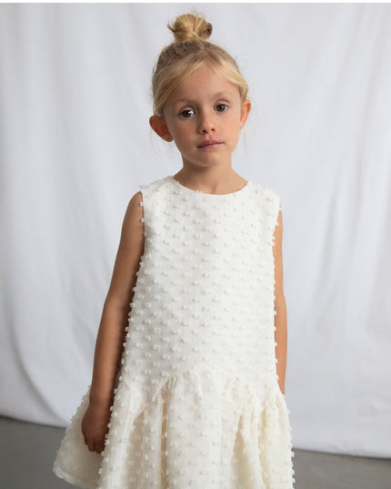 kids atelier mayoral White Plumeti dress
