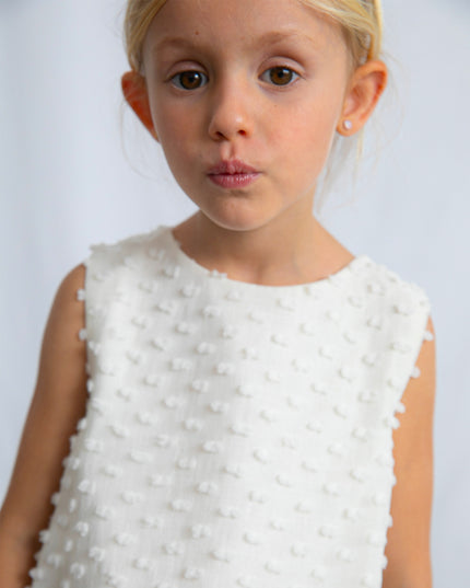 kids atelier mayoral White Plumeti dress