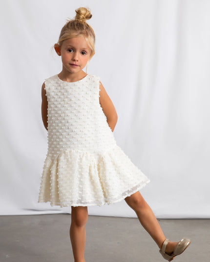 kids atelier mayoral White Plumeti dress