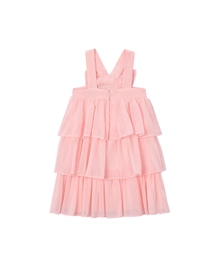 kids atelier mayoral Pink Ruffled Bambula Dress