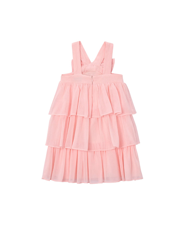 kids atelier mayoral Pink Ruffled Bambula Dress