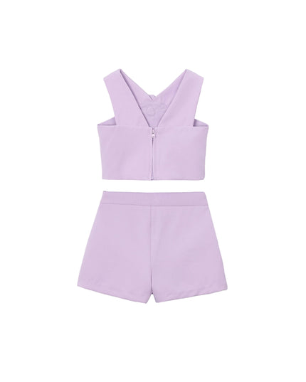 kids atelier mayoral Lavender Floral Two-Piece Set