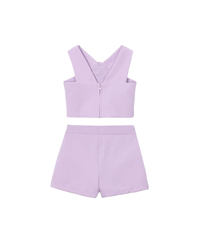 kids atelier mayoral Lavender Floral Two-Piece Set