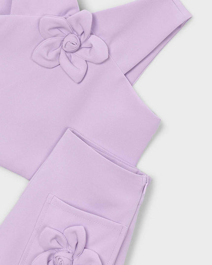 kids atelier mayoral Lavender Floral Two-Piece Set