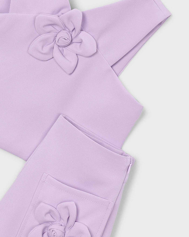 kids atelier mayoral Lavender Floral Two-Piece Set