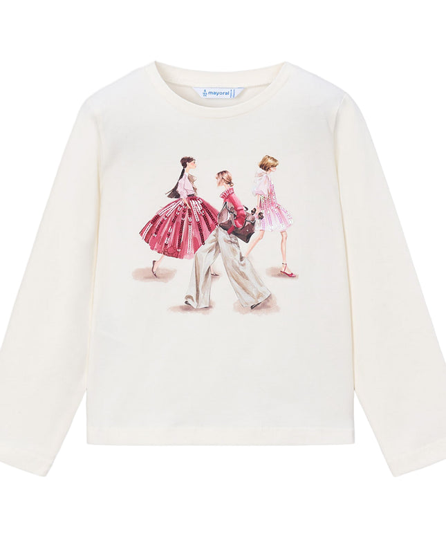 kids atelier mayoral White Fashion Sketch Tee