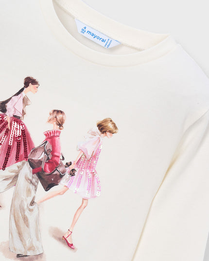 kids atelier mayoral White Fashion Sketch Tee
