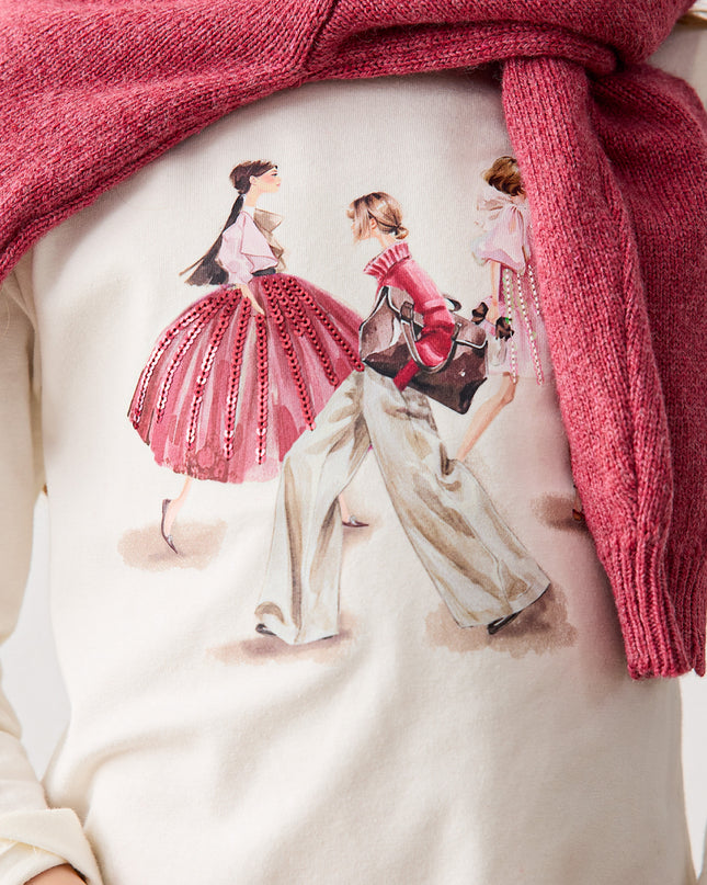 kids atelier mayoral White Fashion Sketch Tee