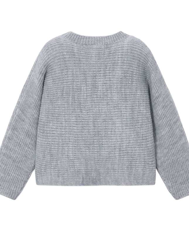 kids atelier mayoral Gray Pearl Knit Sweater