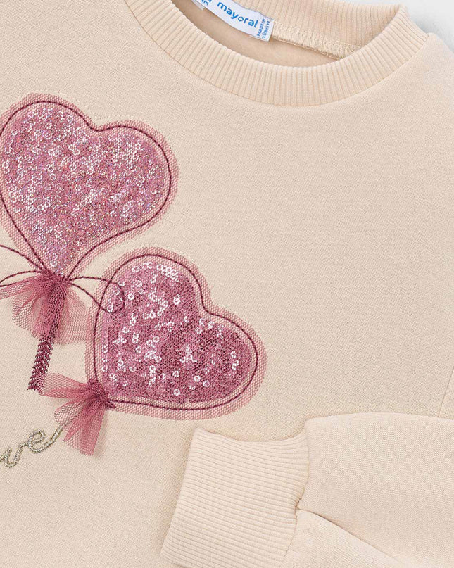 kids atelier mayoral Beige Love Sweatshirt