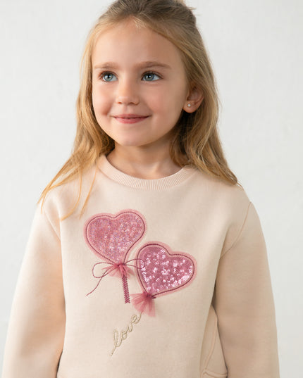 kids atelier mayoral Beige Love Sweatshirt
