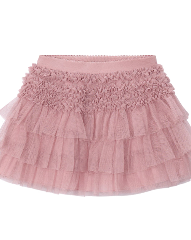 kids atelier mayoral Pink Layered Tulle Ruffle Skirt