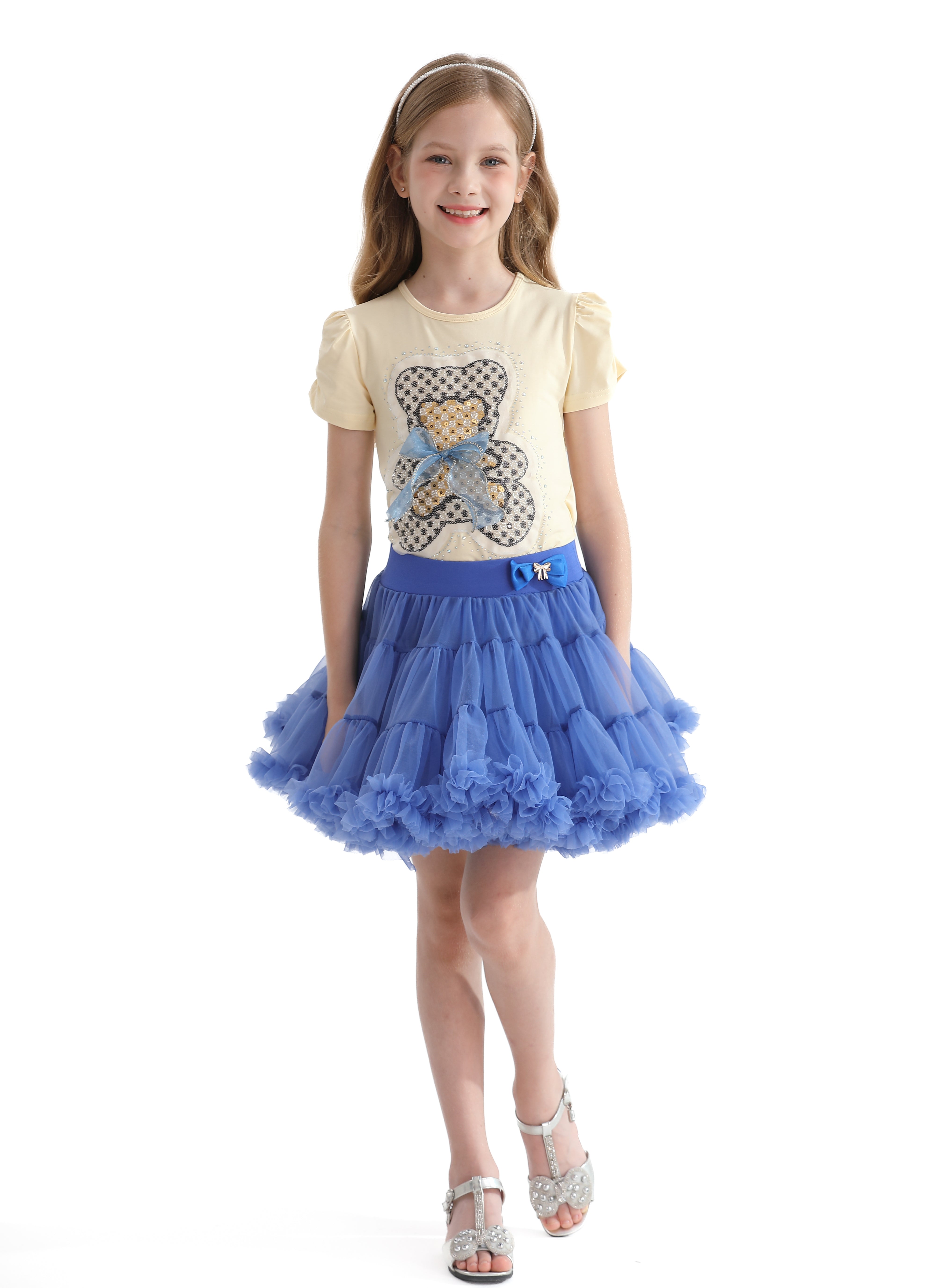 Blue Bow Tulle Skirt - kids atelier