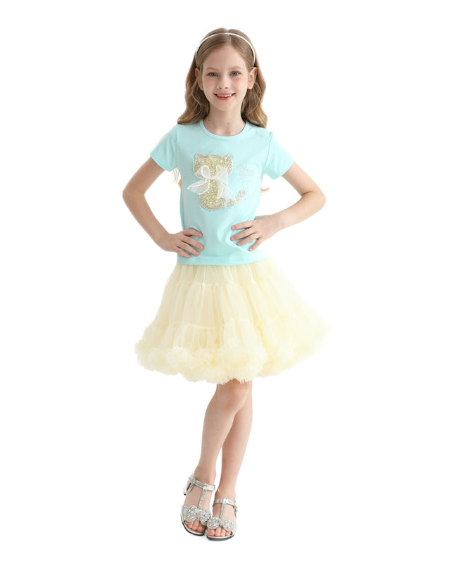 Multicolor Piper Cat Skirt Outfit