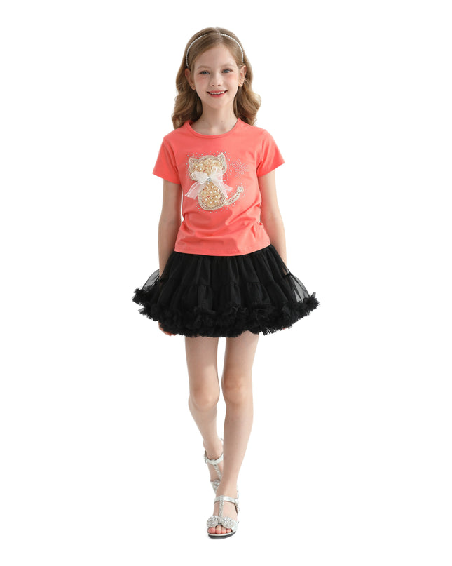 Multicolor Leslie Cat Skirt Outfit