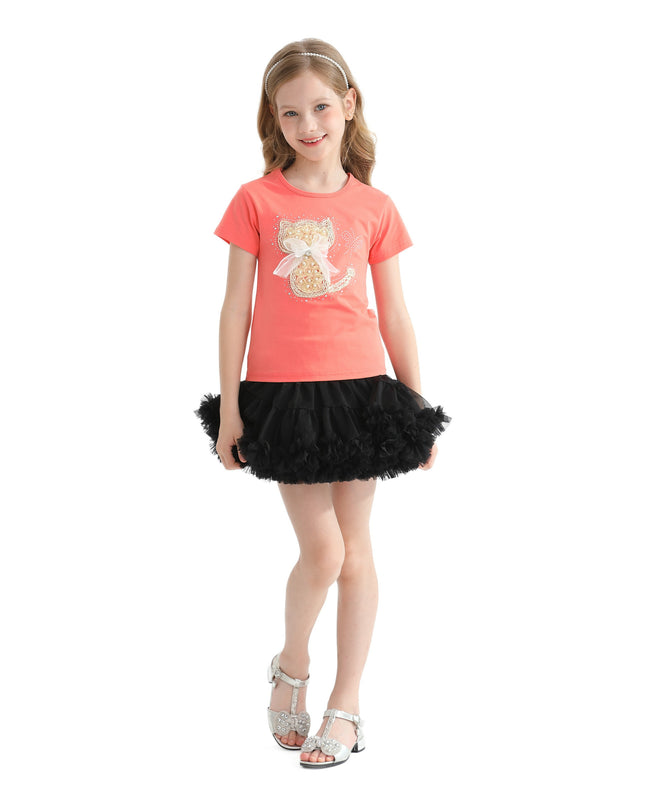 Multicolor Leslie Cat Skirt Outfit