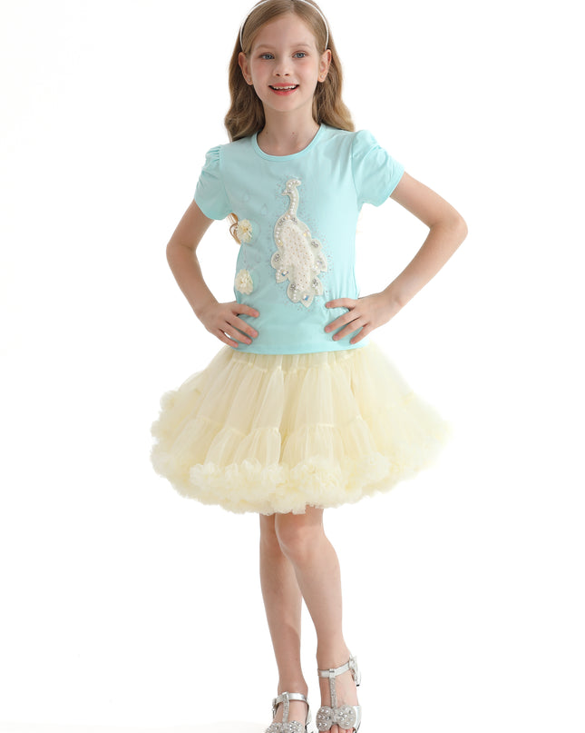 Multicolor Mira Peacock Skirt Outfit