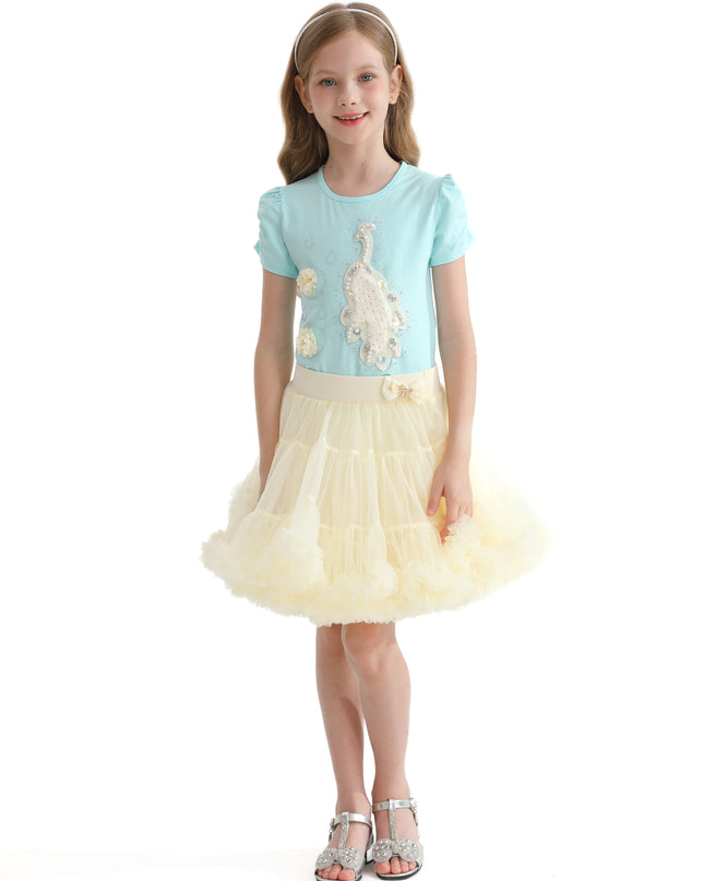 Multicolor Mira Peacock Skirt Outfit