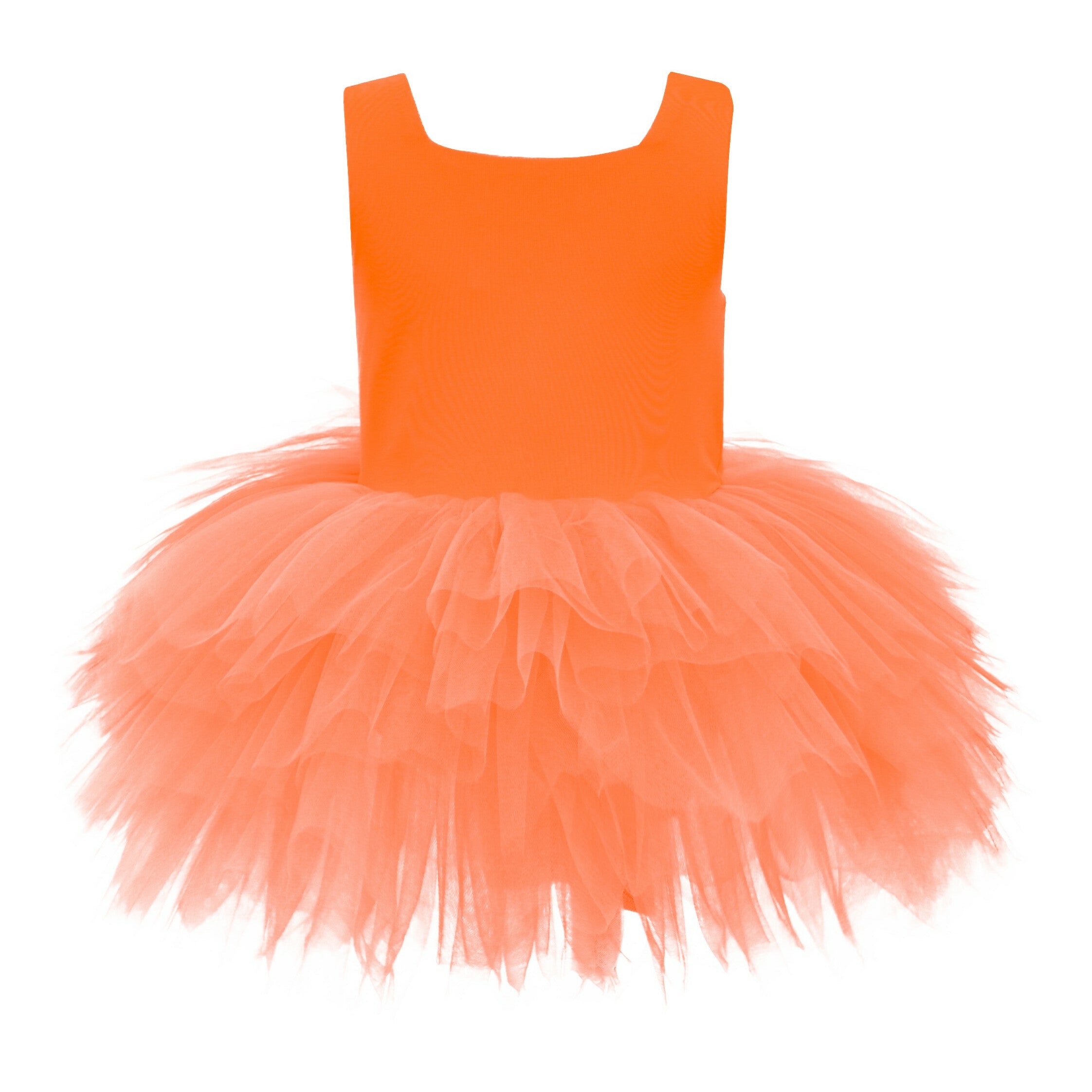 Orange Neon Solid Tutu Dress Orange Neon Solid Tutu Dress