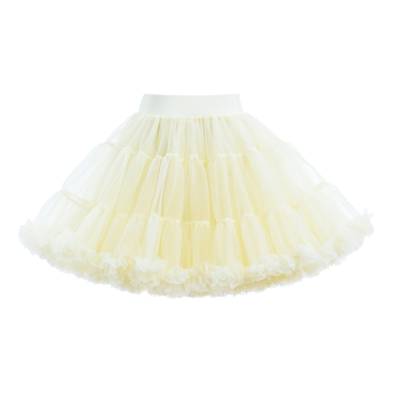 Yellow Pastel Bow Tulle Skirt